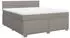 vidaXL Boxspringbett mit Matratze Stoff Taupe 180x200cm (3285971)