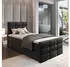 Masseno AMON 80 Boxspringbett mit Bettkasten, Bonell-Matratze & Topper, 80x200cm, Schwarz (COSMIC 100)