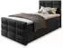 Masseno AMON 80 Boxspringbett mit Bettkasten, Bonell-Matratze & Topper, 80x200cm, Schwarz (COSMIC 100)