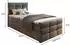 Masseno AMON 80 Boxspringbett mit Bettkasten, Bonell-Matratze & Topper, 80x200cm, Schwarz (COSMIC 100)