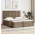 vidaXL Bett mit Stauraum und LED 180x200cm Kunstleder Cappuccino (3372316)