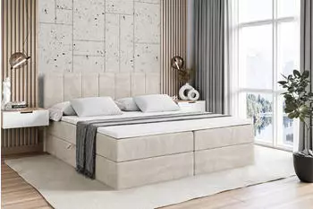 ALTDECOR MOETI Boxspringbett mit Matratze H3, Topper & Bettkasten, 180x200cm (MOETI)