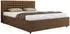 MKS Meble Pavo Classic Polsterbett mit Bettkasten & Lattenrost, Kunstleder Braun, 180x200cm