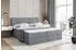 ALTDECOR Moeti Boxspringbett mit Matratze H4, Topper und Lattenrost, Grau Samt, 180x200cm