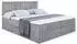 ALTDECOR Moeti Boxspringbett mit Matratze H4, Topper und Lattenrost, Grau Samt, 180x200cm