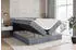 ALTDECOR Moeti Boxspringbett mit Matratze H4, Topper und Lattenrost, Grau Samt, 180x200cm