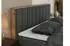 MKS Meble Bellissimo King Boxspringbett 140x200 mit Bettkasten, Kunstleder, Dunkelgrau, Eiche-Rahmen, H3