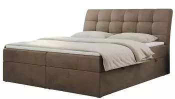 MKS Meble Diegos Boxspringbett 160x200 mit Bettkasten, Velvet, Braun, H3 (Diegos)
