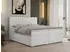 MKS Meble PERA Boxspringbett 120x200 mit Bettkasten, Matratze H4 & Topper, Kunstleder Weiß