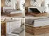 MKS Meble Albero 1 Boxspringbett 120x200cm Kunstleder Weiß, Eiche Wotan, Bettkasten (Albero-1)