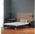 Homestyle4u Polsterbett mit Lattenrost 140x200cm, Grau (2508)