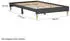 Homestyle4u Polsterbett mit Lattenrost 140x200cm, Grau (2508)