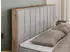 MKS Meble Bellissimo Boxspringbett 140x200 Eiche Wotan Hellgrau Velvet, Bettkasten, Topper