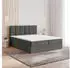 Masseno MERIL Boxspringbett 180x200cm mit Bonell-Matratze und Topper, Grau (MERIL 180X200 CM KRONOS 15)