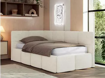 MKS Meble ARVO Jugendbett 90x200 Polsterbett mit Bettkasten und Lattenrost