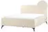 Beliani Valognes Polsterbett Cord Hellbeige mit Lattenrost 160x200cm (Valognes)