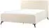 Beliani Valognes Polsterbett Cord Hellbeige mit Lattenrost 160x200cm (Valognes)