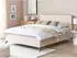 Beliani Valognes Polsterbett Cord Hellbeige mit Lattenrost 160x200cm (Valognes)