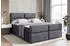 ALTDECOR BOXI3-Z King Boxspringbett 120x200cm Samt Dunkelgrau H3/H4 mit Bettkasten