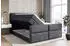 ALTDECOR BOXI3-Z King Boxspringbett 120x200cm Samt Dunkelgrau H3/H4 mit Bettkasten