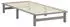 Homestyle4u Palettenbett 90x200 Kiefer massiv, grau lackiert, mit Lattenrost (3049)