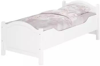Erst-Holz Seniorenbett Extra Hoch Einzelbett Massivholz Kiefer 90x200cm waschweiß (60.40-09W)