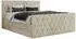 MKS Meble Miren King Duo Boxspringbett mit Bettkasten & Topper, 200x200cm, Beige Velvet, H3 (Miren King Duo)