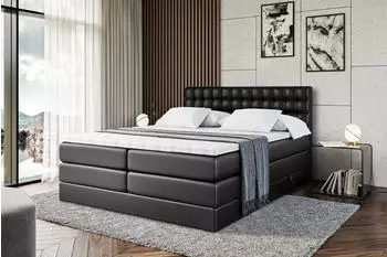 ALTDECOR Vione King Boxspringbett mit Bettkasten, Kunstleder, 120x200cm (VIONE KING)
