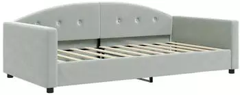 vidaXL Tagesbett Hellgrau 100x190cm Samt (354154)