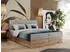 MKS Meble Albero 4 Boxspringbett mit Bettkasten 160x200cm Hellgrau Struktur H4