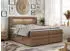 MKS Meble Gold-5 King Boxspringbett mit LED, Bettkasten, Topper 160x200cm Braun (GOLD-5-KING)
