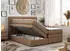 MKS Meble Gold-5 King Boxspringbett mit LED, Bettkasten, Topper 160x200cm Braun (GOLD-5-KING)