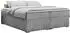 MKS Meble BESS Boxspringbett mit Bettkasten, niedriges Kopfteil, 120x200cm, Hellgrau H4