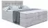 ALTDECOR Bero King Boxspringbett mit Bettkasten, Topper, H3/H4, 180x200cm, Grau Monolith