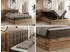 MKS Meble Albero 1 Boxspringbett mit Bettkasten, Eiche Wotan, Braun Velvet, 180x200cm (Albero-1)