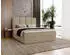 Marpur Malmo Boxbett mit Bettkasten, Velourstoff, Beige, 140x200cm
