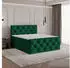Masseno ROVARI Boxspringbett 160x200cm mit Bonell-Matratze und Topper, Grün (ROVARI 160X200 CM KRONOS 19)