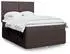 vidaXL Boxspringbett mit Matratze Stoff Dunkelbraun 160x200cm (3294403)