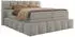MKS Meble Nira King Boxspringbett 140x200cm mit Bettkasten & Topper, H3, Hellgrau