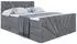 ALTDECOR Miltio-Z King Boxspringbett 140x200cm Dunkelgrau Samt H3/H4 mit Bettkasten (MILTIO-Z KING)