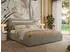 MKS Meble Gold 5 Classic Polsterbett mit Bettkasten & LED-Kopfteil 140x200cm Grau