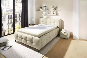 Jockenh&ouml;fer Lucy Polsterbett 140x200cm Flachgewebe (100% Polyester), Beige