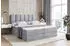ALTDECOR Boxi1 Boxspringbett mit Matratze H3, Topper und Lattenrost, 160x200cm, Hellgrau Samt (BOXI1)