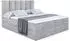 ALTDECOR Boxi1 Boxspringbett mit Matratze H3, Topper und Lattenrost, 160x200cm, Hellgrau Samt (BOXI1)