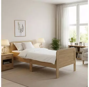 Homestyle4u Komfortbett 90x200cm Kiefer H&ouml;henverstellbar mit Lattenrost (2653)