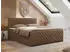 MKS Meble Paris Duo Boxspringbett 200x200cm, Bettkasten, H4, Kunstleder Braun (Paris Duo)