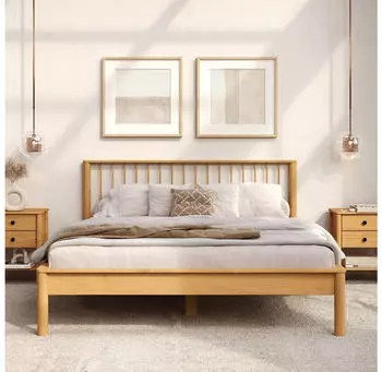 Idimex APOANA Doppelbett Massivholz mit Lattenrost, Eiche, 140x190cm (70608)