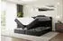 ALTDECOR Vila-1 Boxspringbett mit Matratze H3, Topper & Lattenrost, Kunstleder Schwarz, 160x200cm