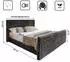 Kaiser Möbel Blanket Boxspringbett mit Bettkasten und Topper, Bubble Stoff, Graphit, 200x200cm