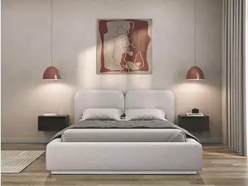 Selsey Comoves Polsterbett 160x200cm Veloursbezug mit Bettkasten, Greige